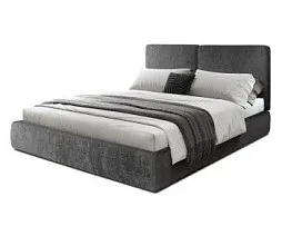 Кровать Natura 1.6 м, с подъемным механизмом Шенилл (Monblan) 525, НТКР-1[3]