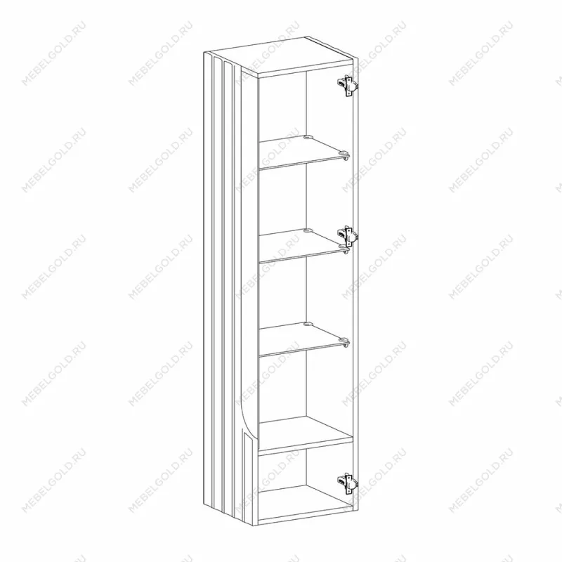 Шкаф навесной Лоренсо Графит МН-043-03 | изображение 1