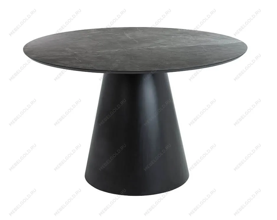 Стол обеденный Signal ANGEL (эффект серого мрамора/черный мат)