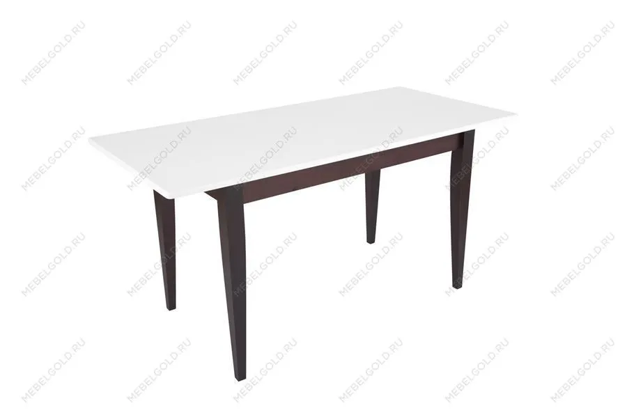Стол Квадро (1200*700+300/цвет столешницы Белый/цвет ножек Венге) | изображение 3