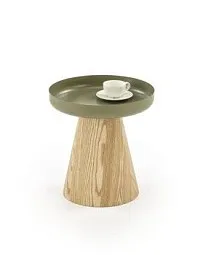 Стол журнальный Halmar GINA (зеленый/натуральный)