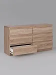 Комод Кастор, 6 ящиков, 129х40х71 см, дуб сонома | изображение 11