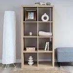 КАЛЛАКС / ФОРА Стеллаж ИКЕА / IKEA 8, прямоуголной формы с двумя рядами ячеек, тамбурат, дуб беленый | изображение 4