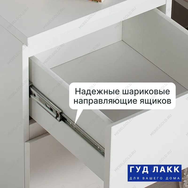 Тумба прикроватная Мальта, 48х40х54 см, белая | изображение 11