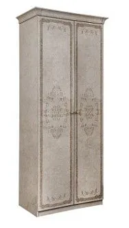 Шкаф Патрисия 2-дверный без зеркал крем корень глянец