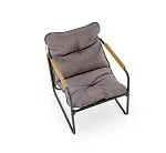 Комплект (диван + 2 кресла + стол журнальный) Halmar HUDSON (серый/коричневый) | изображение 2