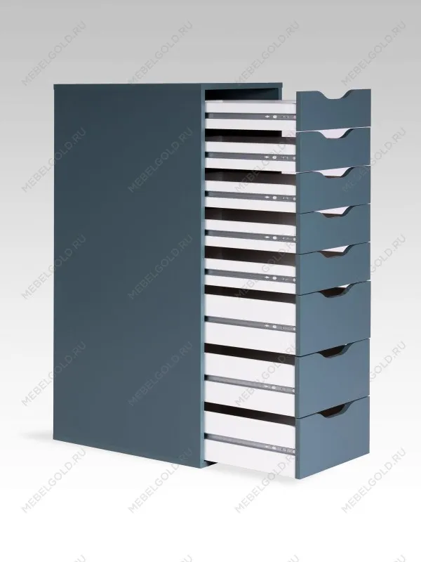 Комод Ингар, 8 ящиков, 36x102x53 см, серо-бирюзовый | изображение 8