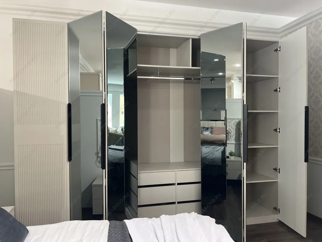 Шкаф Стелла 6-дверный светло серый камень | изображение 1