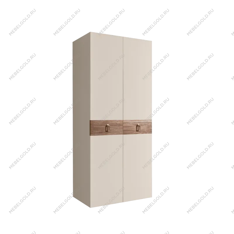 Шкаф 2-х дверный Bogemia Wood Fa (Слоновая кость/Золото) БМШ2/2(Wo)