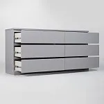 Комод Варма, 6 ящиков, горизонтальный, 160х78х40 см, эмаль серая | изображение 12