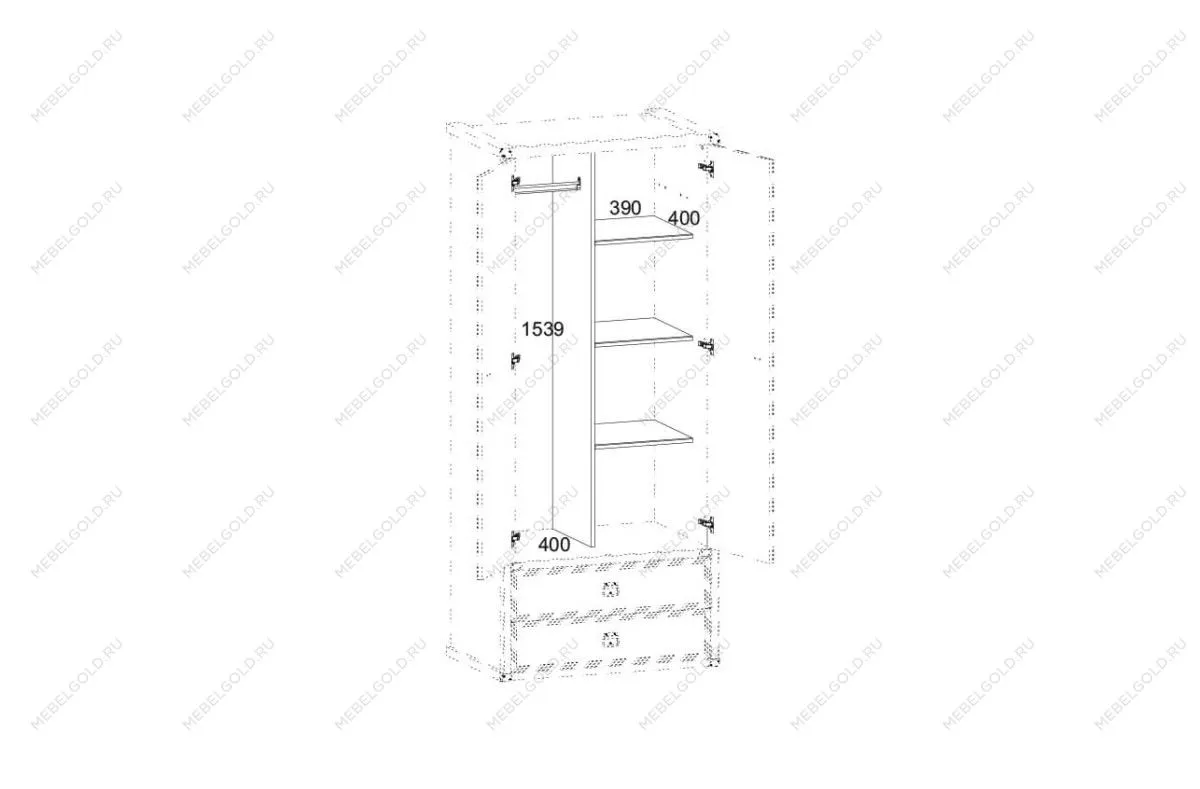 Комплект полок Магеллан 2DG2S | изображение 2