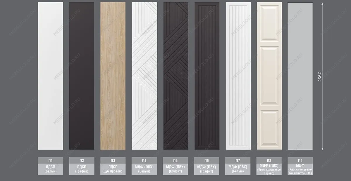 Шкаф Отис МН-039-06 П6 с фасадом МДФ (графит) | изображение 2