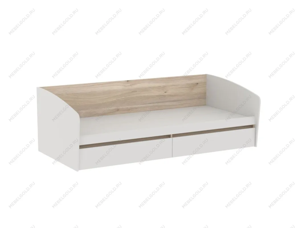 Кровать с ящиками, Аврора (2042*974*661) Дуб Мария/Кашемир, 32113