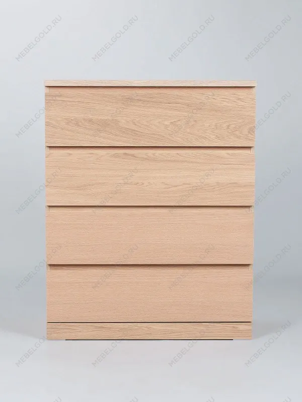 Комод Варма, 4 ящика, 80х100х40 см, шпон натурального дерева, дуб беленый | изображение 12