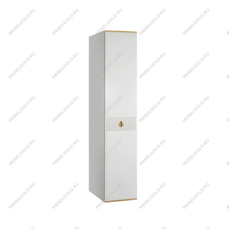 Шкаф 1-но дверный Римини СОЛО (Белый/Золото) РМШ2/1(s)