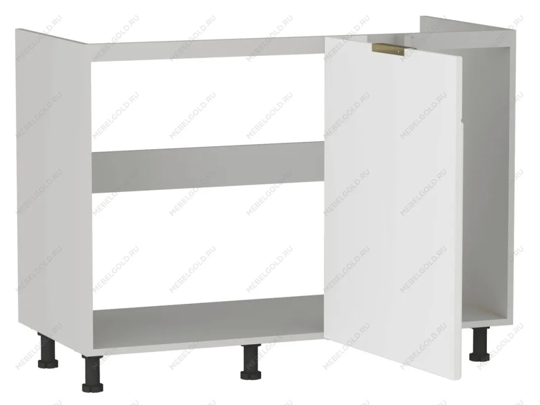 Стол под мойку угловой СМУ-120, Берта (1100*554*820) Экокожа Белый, 25320 | изображение 1