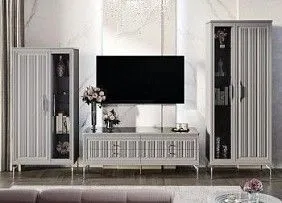 Гостиная Замира 2+тв+2 серый