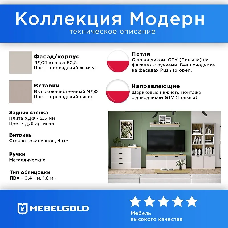 Шкаф навесной Модерн 1DP/45 | изображение 2