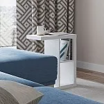Стол приставной Энкель, 2 полки, 47x60x30 см, белый | изображение 4