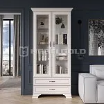 Шкаф с витриной Тиффани 2V2S вудлайн кремовый | изображение 1