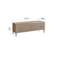 Тумба под телевизор (3 двери) Римини СОЛО (Мокка/Серебро) РМТ-2(s)