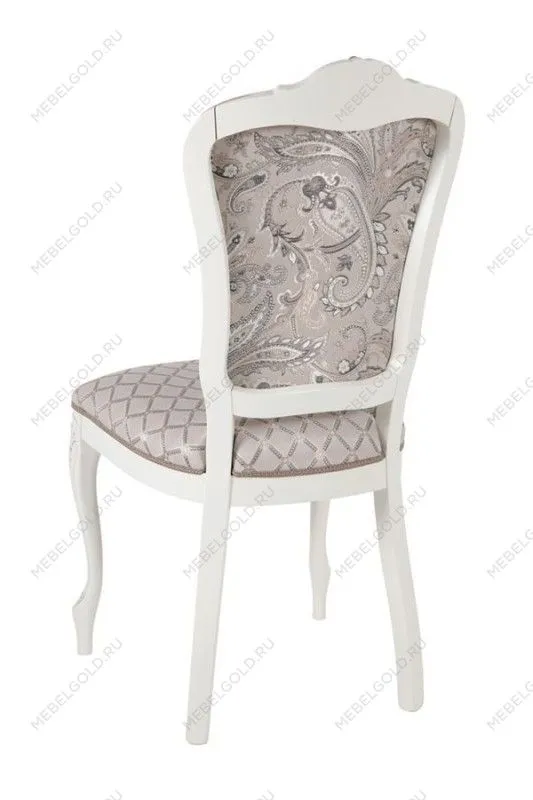Стул Виконт (тон 308 слоновая кость + патина золото/ ткань Афитап розовый/компаньон) | изображение 2