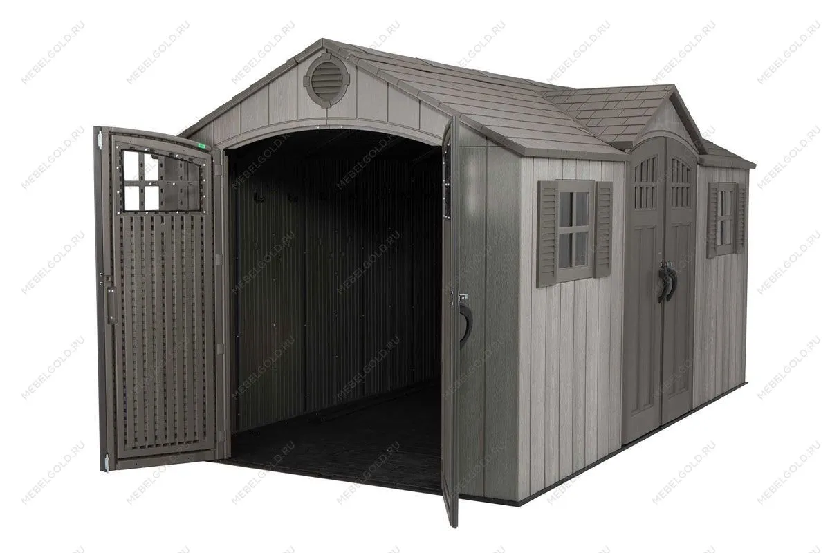 Сарай пластиковый WoodLook 15*8 DD | изображение 5