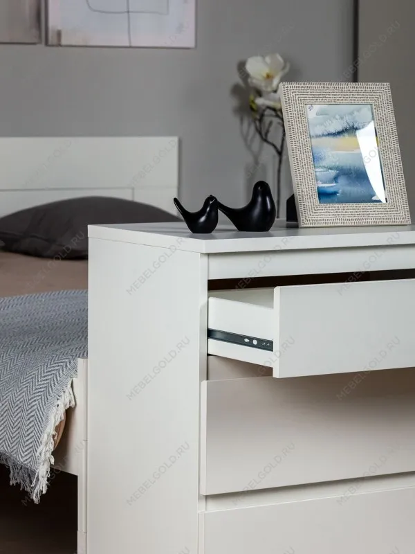 Комод Кастор, 6 ящиков, 129х40х71 см, белый | изображение 4