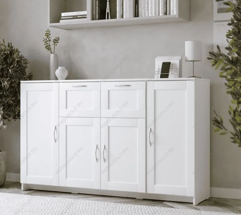 БРИМНЭС / СИРИУС тумба ИКЕА / IKEA 4 двери и 2 ящика 156х95 белая | изображение 4