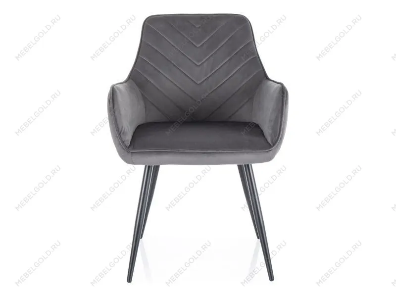 Стул кухонный Signal FIG Velvet Bluvel 14 (темно-серый/черный)
