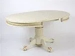 Стол круглый Милорд-110 (ноги Азия/слоновая кость 1013 + патина золото) | изображение 1