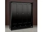 Шкаф четырехстворчатый Manhattan (Черный) | изображение 3