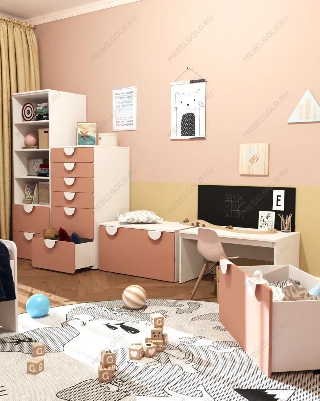 Комод Пикси, 6 ящиков 60x57x120, мечтательный пион | изображение 7