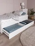 Кровать раздвижная Сириус, с ящиками, 80х200/160х200 см, белая | изображение 5