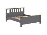 САГА кровать двойная 160х200 серая/ясень | изображение 1
