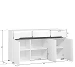 Тумба Ацтека KОМ3D3S/8/15 белый | изображение 6