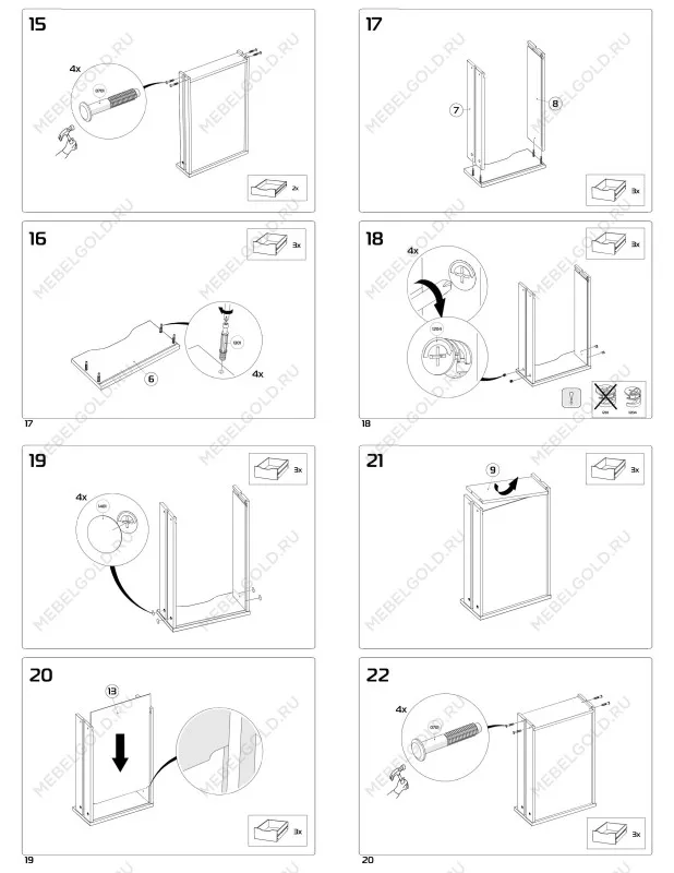 Стол письменный Ингар, 5 ящиков, 140х75х55 см, белый | изображение 20