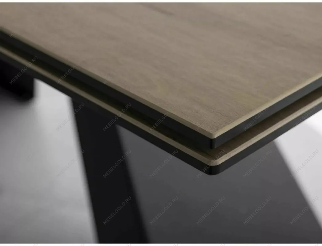 Стол обеденный Signal WESTIN Ceramic 160 раскладной (Sabbia светло-коричневый/черный мат) | изображение 5