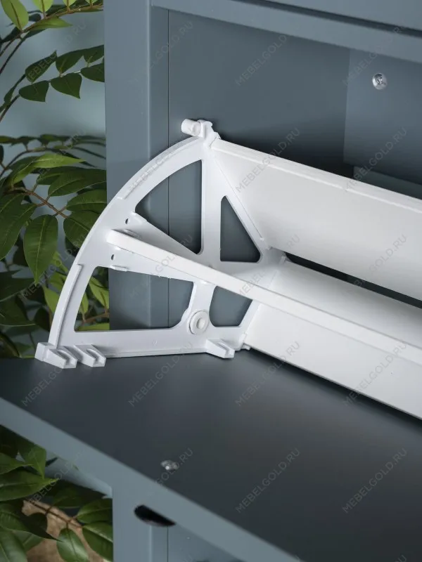 Обувница Сага с 2 откидными ящиками 92х122 темно-бирюзовая-ясень | изображение 2