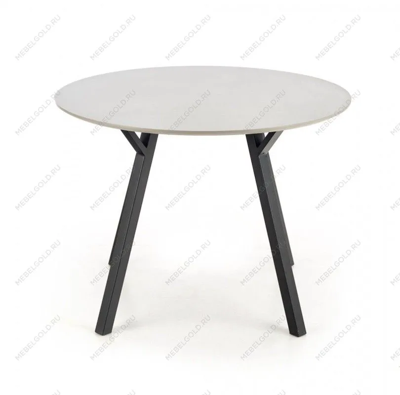 Стол обеденный Halmar BALROG OKRAGLY (светло-серый/черный)