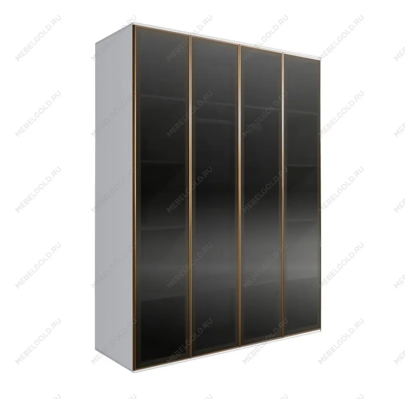 Шкаф 4-х дверный Bogemia Air (Белый/Золото) БМШ2/4(4)