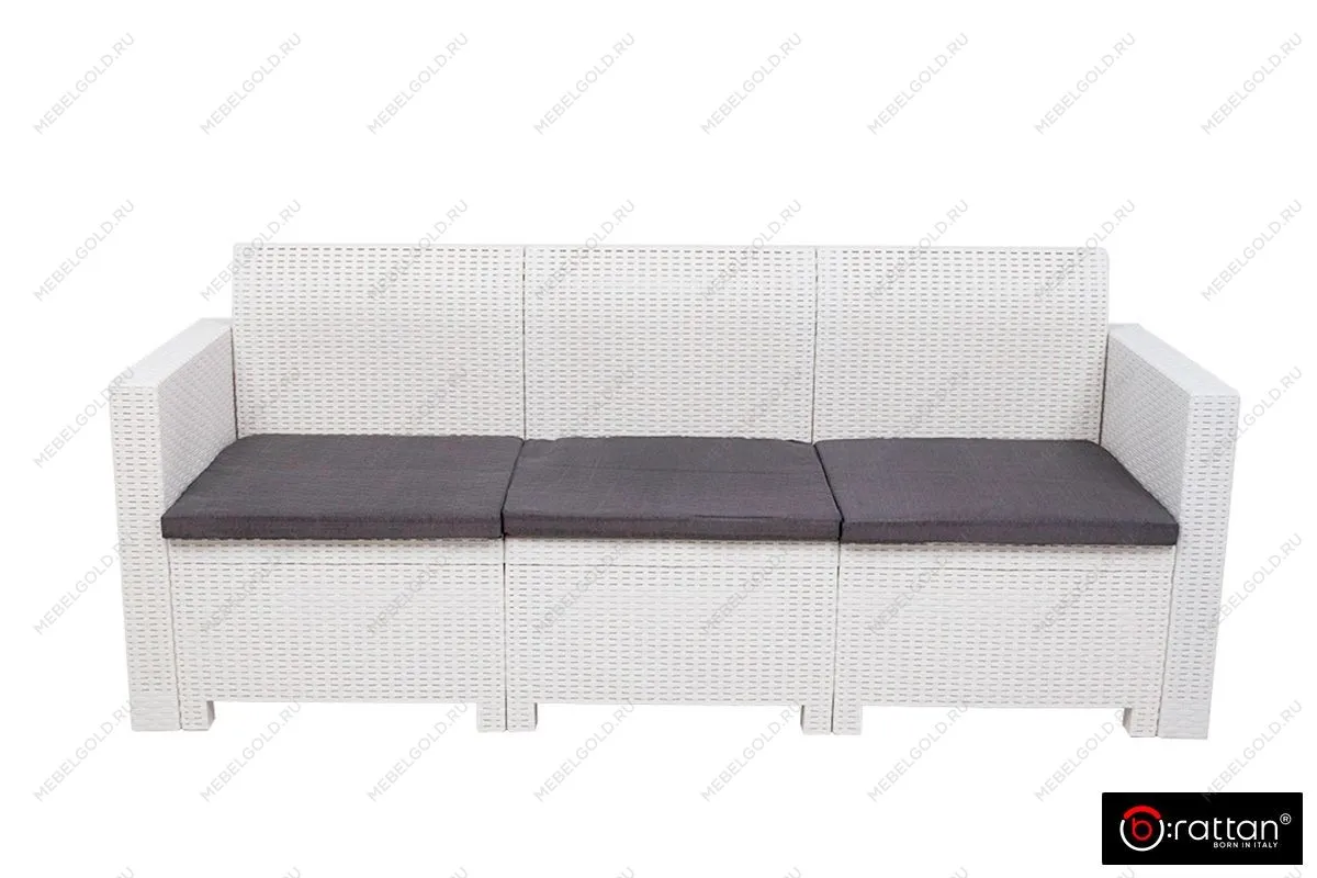 Диван NEBRASKA SOFA 3 (3х местный диван), белый | изображение 1