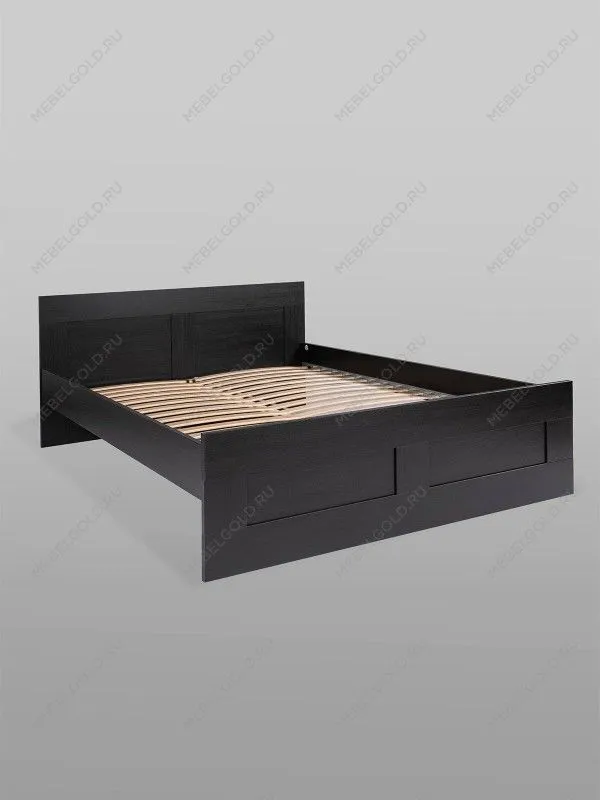 Кровать двуспальная Сириус, 160х200 см, черный, дуб венге | изображение 4