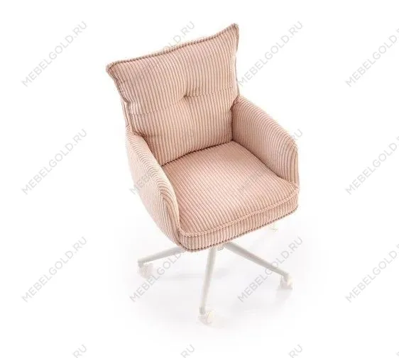 Кресло компьютерное Halmar DUMBO (светло-розовый/белый) | изображение 1