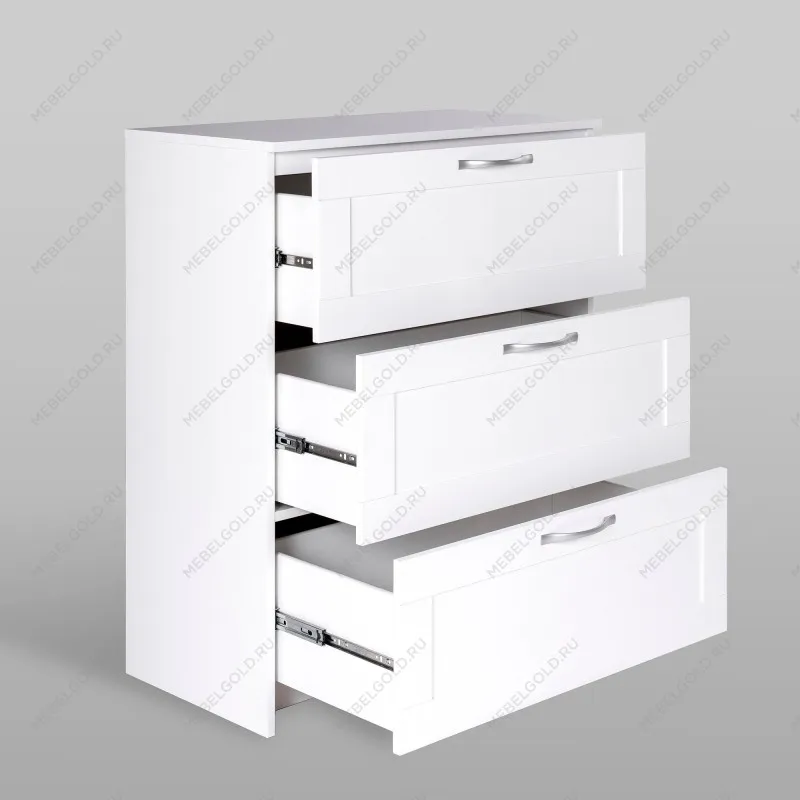 Комод Сириус, 3 ящика, 78х41х94 см, белый | изображение 10