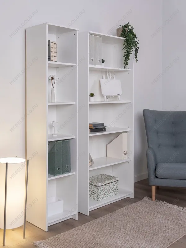 Стеллаж Сириус, 5 полок, 39х34х190 см, белый | изображение 3