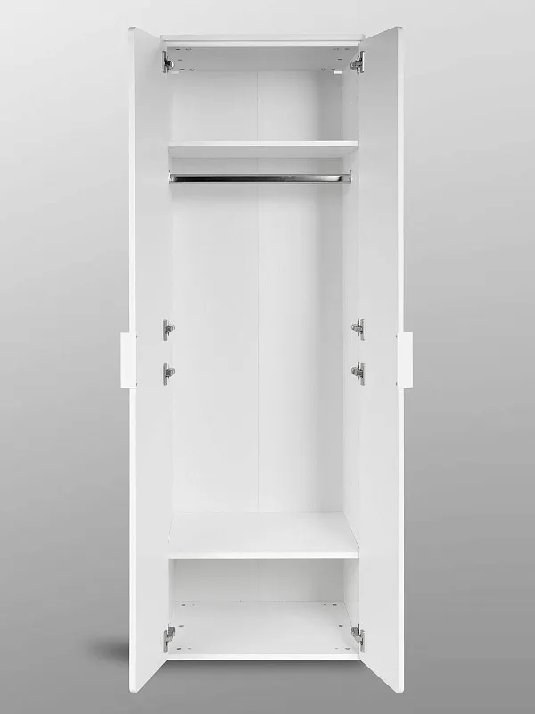 Шкаф Пикси распашной, с двумя дверьми и полкой 60x57x180, белый (робкий подснежник) | изображение 7