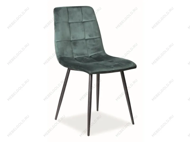 Стул кухонный SIGNAL MILA VELVET (зеленый/черный мат)