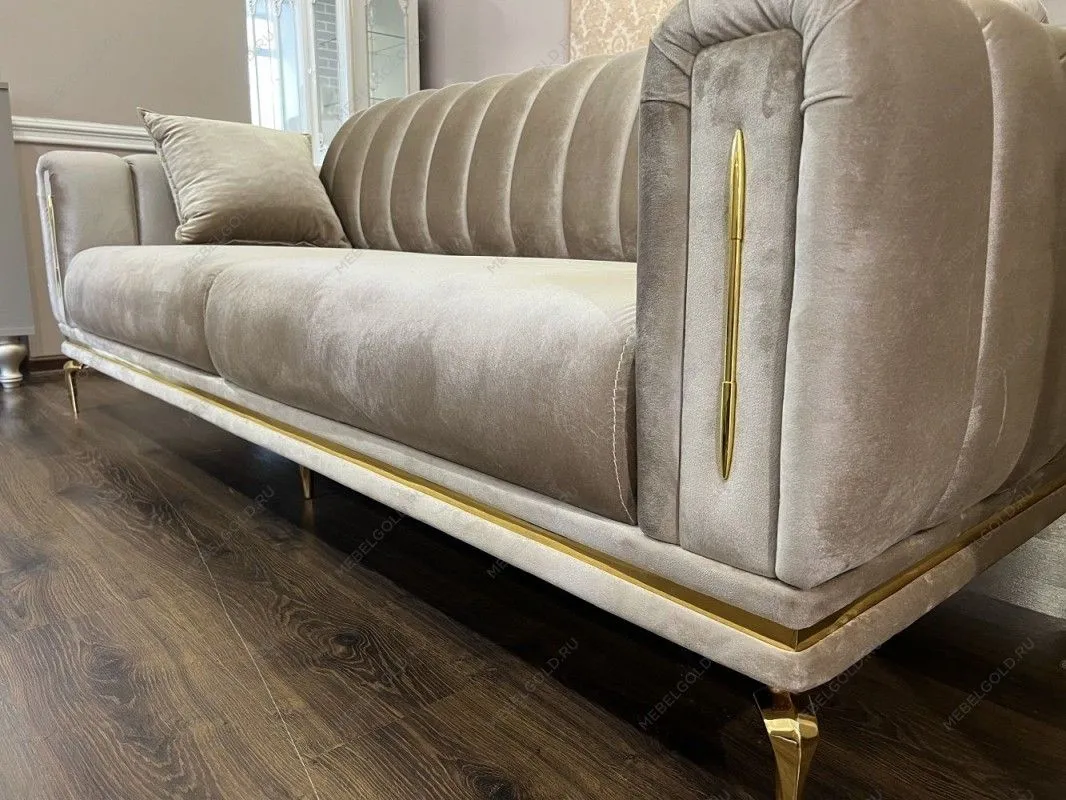 Диван Замира 3х местный бежевый | изображение 11