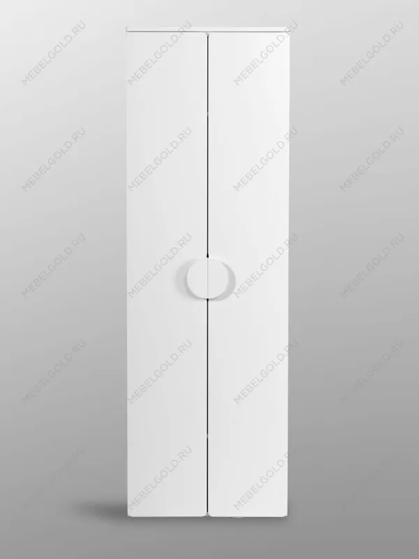 Шкаф Пикси распашной, с двумя дверьми и полкой 60x57x180, белый (робкий подснежник) | изображение 5